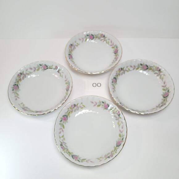 Set of 4 Fruit Dessert Bowls Regency Rose Creative Fine China Pink Floral [OO] - Picture 2 of 10
